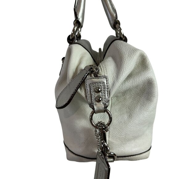 Coach ASHLEY SATCHEL Silver Ivory Shoulder Strap + BONUS Crossbody Strap F15445 - Picture 11 of 14